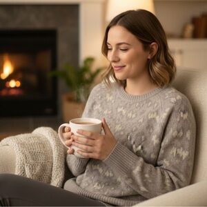 Athleta Merino Wool Crew Neck Sweater Size XS‎ Taupe oversized